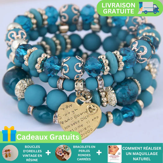 Bracelets en pierres naturelle bleu