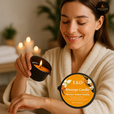bougie de massage ambre vanille arome doux