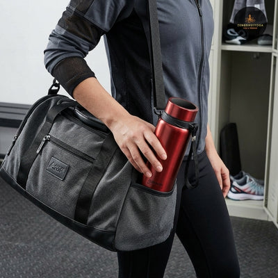 bouteille isotherme 1l design nacre elegant sac de sport