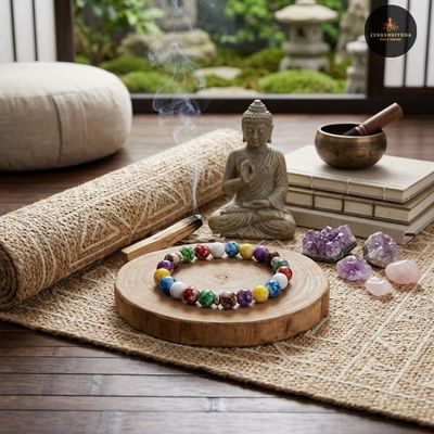 bracelet 7 chakras cadeau spiritualite bien-etre lithotherapie
