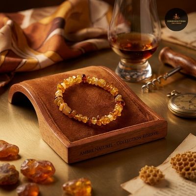bracelet ambre veritable authenticite inclusions naturelles unique