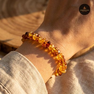 bracelet ambre veritable chaleur thermique apaisante peau