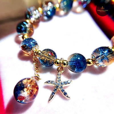 bracelet femme en perle bleu ocean