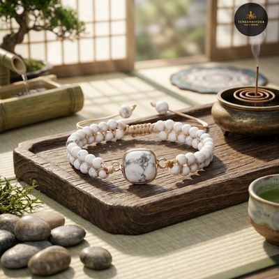 bracelet howlite blanc