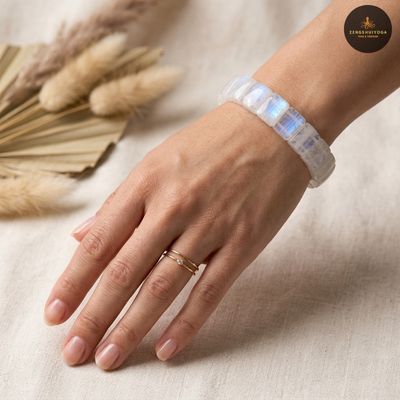 bracelet pierre de lune véritable cadeau femme anniversaire symbolique