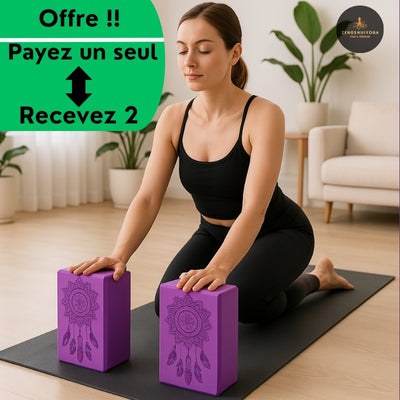 brique de yoga extension du corps ouverture du coeur posture assistee