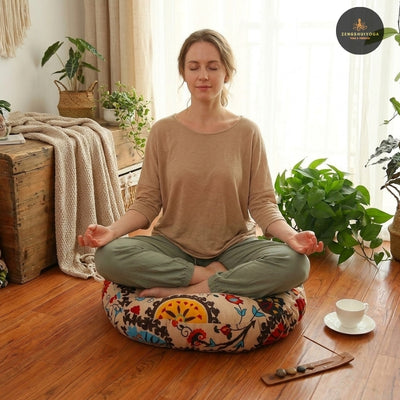 coussin de méditation pleine conscience rituel serenite ancrage