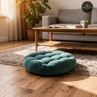 coussin yoga rond epais 10cm soutien optimal