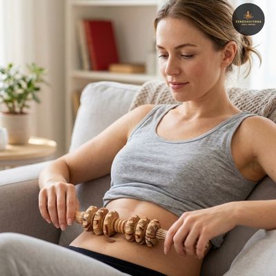 rouleau de massage en bois recuperation sport acide lactique