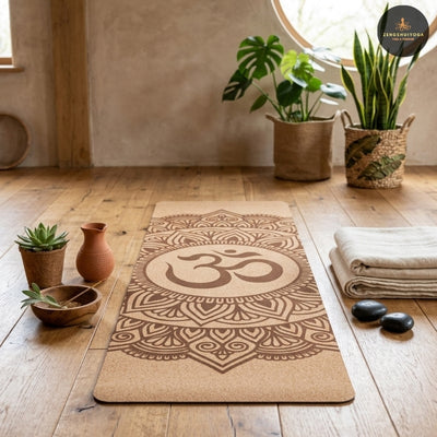 tapis de yoga liege dense stable sol dur confort total