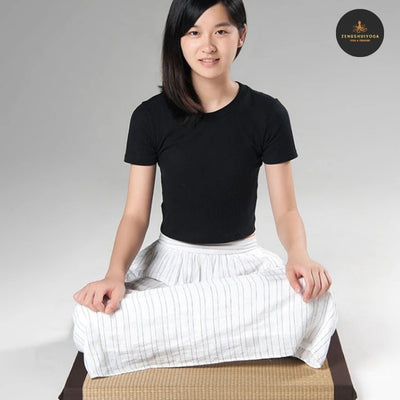 zafu rectangulaire meditation confortable posture alignee